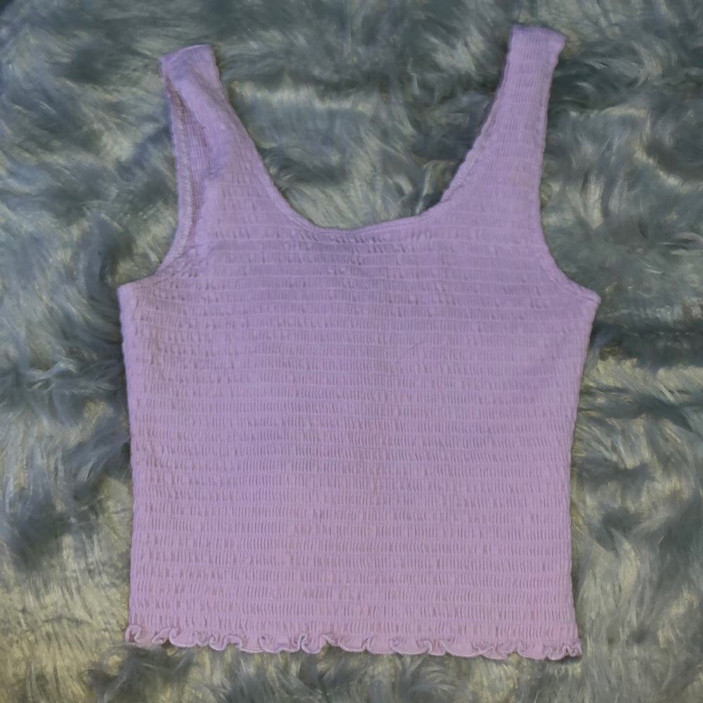 Hollister purple stretch crop tank